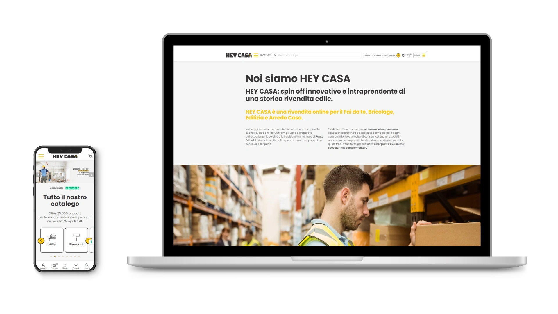 Sviluppo sito web e-commerce Heycasa