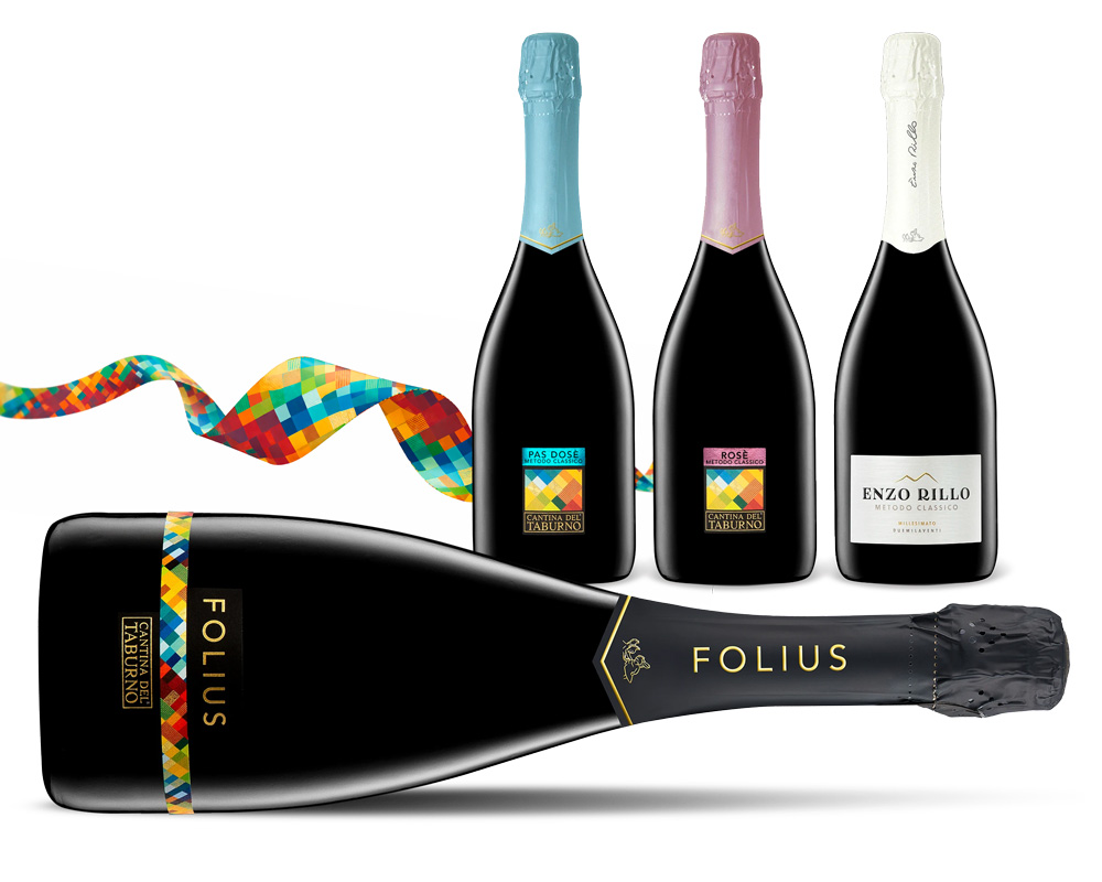 Etichette Folius e Spumanti Metodo Classico Cantina del Taburno